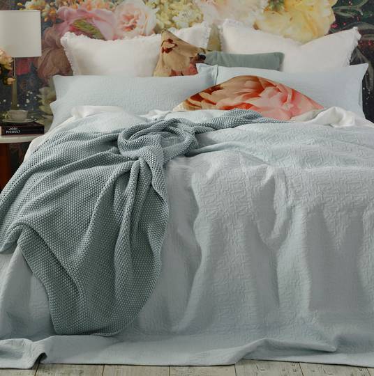 MM Linen - Nina Bedspread Set - Duckegg